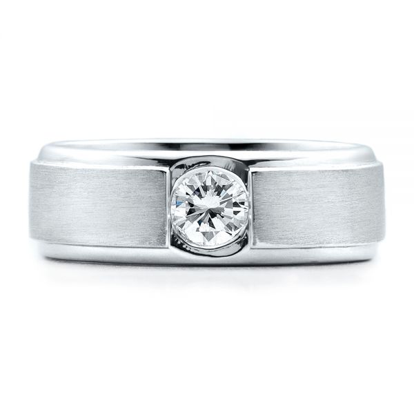  Platinum Platinum Custom Men's Wedding Band - Top View -  1439