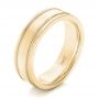 14k Yellow Gold 14k Yellow Gold Custom Men's Wedding Band - Three-Quarter View -  102423 - Thumbnail