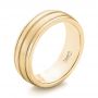 18k Yellow Gold 18k Yellow Gold Custom Men's Wedding Band - Three-Quarter View -  103547 - Thumbnail