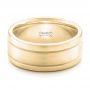 18k Yellow Gold 18k Yellow Gold Custom Men's Wedding Band - Flat View -  102538 - Thumbnail