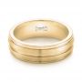 18k Yellow Gold 18k Yellow Gold Custom Men's Wedding Band - Flat View -  103547 - Thumbnail