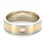  14K Gold And 18k Yellow Gold 14K Gold And 18k Yellow Gold Custom Men's Wedding Band - Flat View -  1417 - Thumbnail