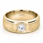 18k Yellow Gold 18k Yellow Gold Custom Men's Wedding Band - Flat View -  1439 - Thumbnail