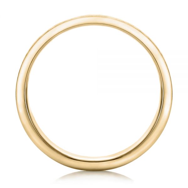 14k Yellow Gold 14k Yellow Gold Custom Men's Wedding Band - Front View -  102365