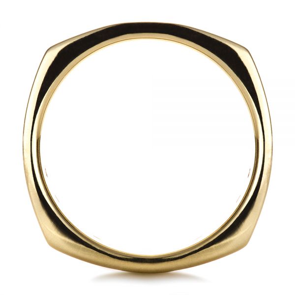 18k Yellow Gold Custom Men's Wedding Band - Front View - 1418