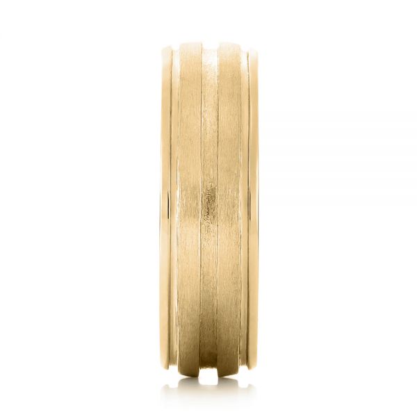 14k Yellow Gold 14k Yellow Gold Custom Men's Wedding Band - Side View - 103547