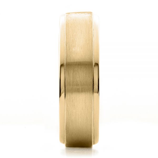 18k Yellow Gold 18k Yellow Gold Custom Men's Wedding Band - Side View - 1439