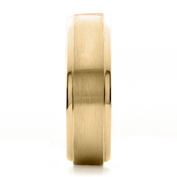 14k Yellow Gold 14k Yellow Gold Custom Men's Wedding Band - Side View -  1439