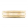 14k Yellow Gold 14k Yellow Gold Custom Men's Wedding Band - Top View -  102423 - Thumbnail