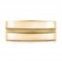 18k Yellow Gold 18k Yellow Gold Custom Men's Wedding Band - Top View -  102925 - Thumbnail