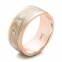 14k Rose Gold And 18K Gold Custom Men's Mokume Wedding Band