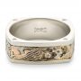 Custom Men's Mokume Wedding Band - Flat View -  102346 - Thumbnail