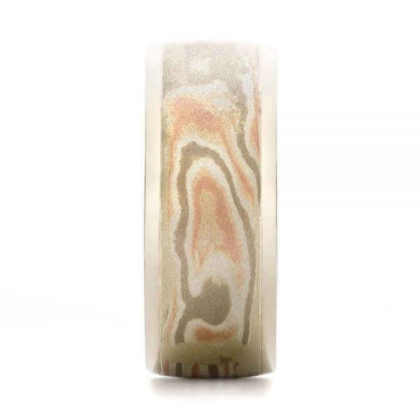 Custom Men's Mokume Wedding Band - Side View - 100818
