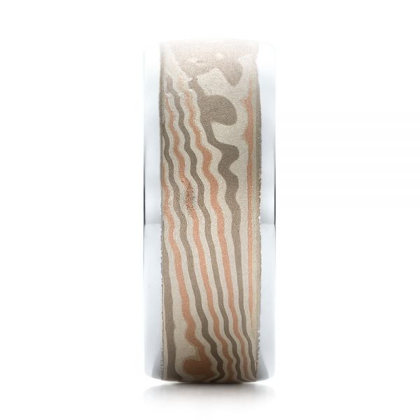 Custom Men's Mokume Wedding Band - Side View - 101246