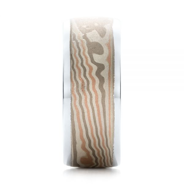 Custom Men's Mokume Wedding Band - Side View -  101246