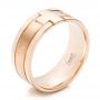 18k Rose Gold 18k Rose Gold Custom Men's Cross Band - Three-Quarter View -  101168 - Thumbnail