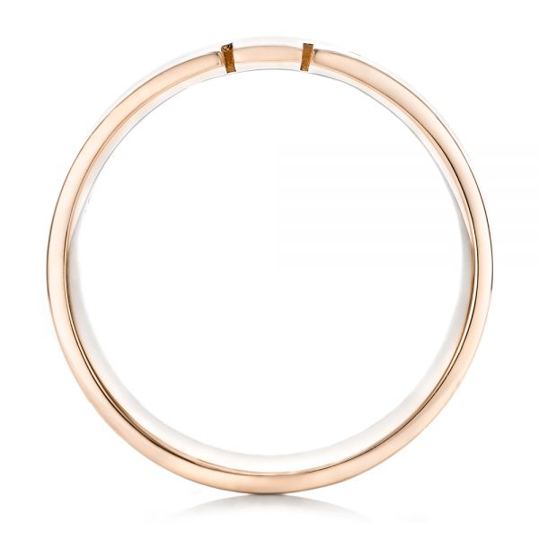 14k Rose Gold 14k Rose Gold Custom Men's Cross Band - Front View - 101168