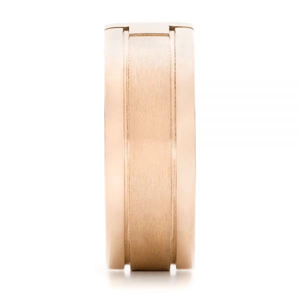 14k Rose Gold 14k Rose Gold Custom Men's Cross Band - Side View - 101168