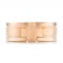 18k Rose Gold 18k Rose Gold Custom Men's Cross Band - Top View -  101168 - Thumbnail