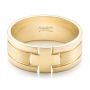 14k Yellow Gold 14k Yellow Gold Custom Men's Cross Band - Flat View -  101168 - Thumbnail