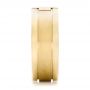 14k Yellow Gold 14k Yellow Gold Custom Men's Cross Band - Side View -  101168 - Thumbnail