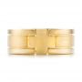 14k Yellow Gold 14k Yellow Gold Custom Men's Cross Band - Top View -  101168 - Thumbnail