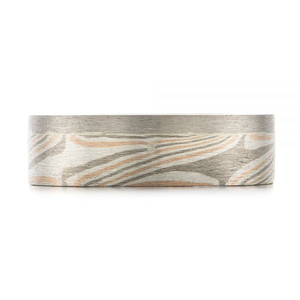 Custom Mokume Inlay Men's Band - Top View -  103492