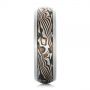 Custom Mokume Inlay Men's Wedding Band - Side View -  102360 - Thumbnail