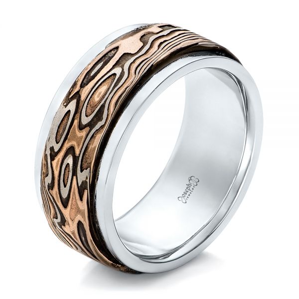 Custom Mokume Men's Wedding Band - Image