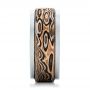 Custom Mokume Men's Wedding Band - Side View -  102217 - Thumbnail