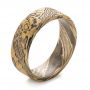 Custom Mokume Wedding Band - Three-Quarter View -  103373 - Thumbnail