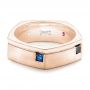 18k Rose Gold 18k Rose Gold Custom Multi-color Sapphire Men's Band - Flat View -  102737 - Thumbnail