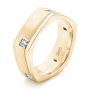 18k Yellow Gold 18k Yellow Gold Custom Multi-color Sapphire Men's Band - Three-Quarter View -  102737 - Thumbnail