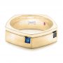 14k Yellow Gold 14k Yellow Gold Custom Multi-color Sapphire Men's Band - Flat View -  102737 - Thumbnail