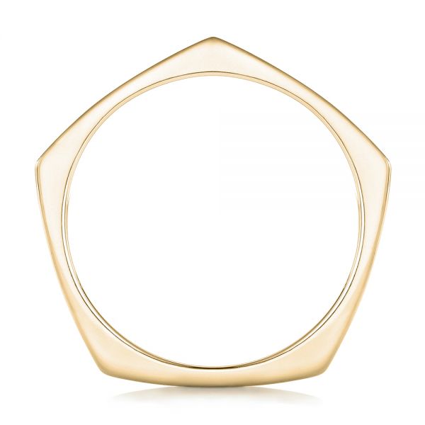 14k Yellow Gold 14k Yellow Gold Custom Multi-color Sapphire Men's Band - Front View - 102737