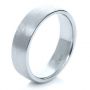 18k White Gold 18k White Gold Custom Men's Band - Three-Quarter View -  1109 - Thumbnail