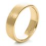 14k Yellow Gold 14k Yellow Gold Custom Men's Band - Three-Quarter View -  1109 - Thumbnail