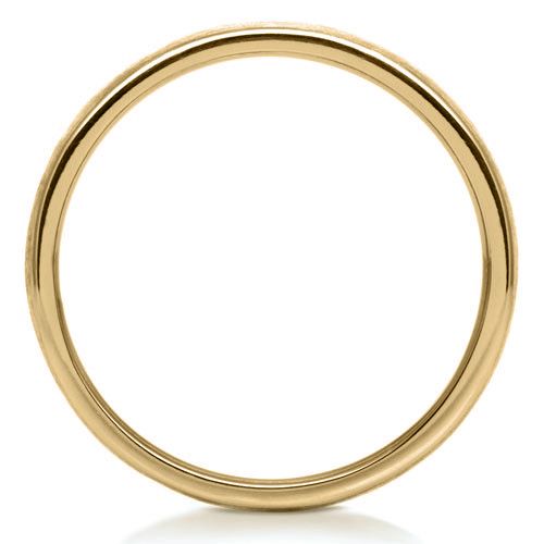 14k Yellow Gold 14k Yellow Gold Custom Men's Band - Front View -  1109