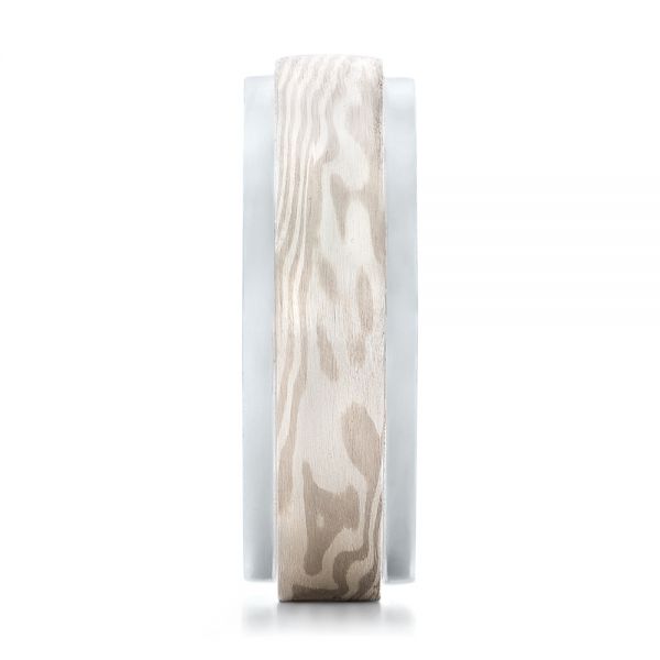 Custom Mokume Men's Wedding Band - Side View - 102207