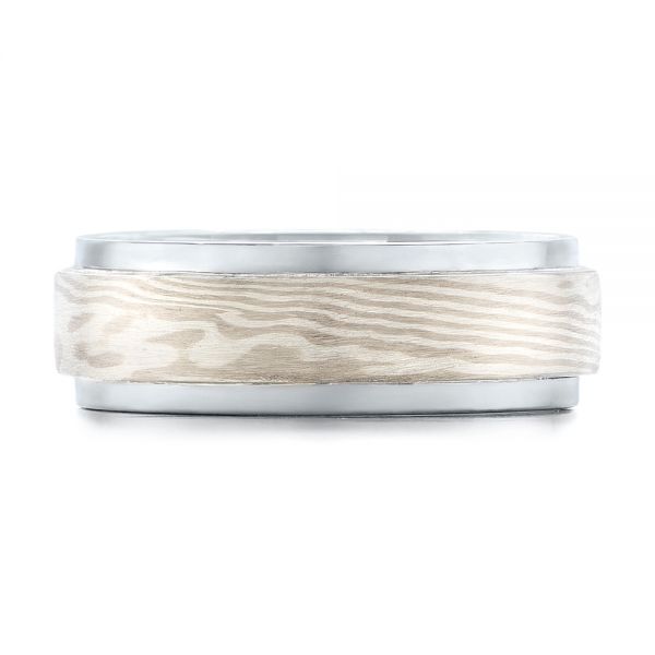 Custom Mokume Men's Wedding Band - Top View - 102207