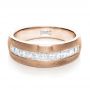 14k Rose Gold 14k Rose Gold Custom Diamond Men's Band - Flat View -  1111 - Thumbnail