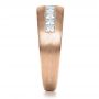 14k Rose Gold 14k Rose Gold Custom Diamond Men's Band - Side View -  1111 - Thumbnail