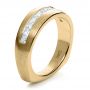 18k Yellow Gold 18k Yellow Gold Custom Diamond Men's Band - Three-Quarter View -  1111 - Thumbnail