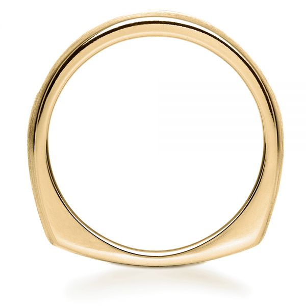 14k Yellow Gold 14k Yellow Gold Custom Diamond Men's Band - Front View - 1111