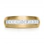 14k Yellow Gold 14k Yellow Gold Custom Diamond Men's Band - Top View -  1111 - Thumbnail