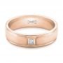 14k Rose Gold 14k Rose Gold Custom Diamond Men's Band - Flat View -  102072 - Thumbnail