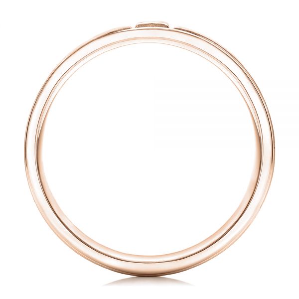 14k Rose Gold 14k Rose Gold Custom Diamond Men's Band - Front View - 102072