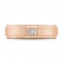 14k Rose Gold 14k Rose Gold Custom Diamond Men's Band - Top View -  102072 - Thumbnail