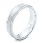  Platinum Custom Diamond Men's Band - Three-Quarter View -  102072 - Thumbnail