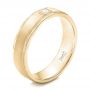 14k Yellow Gold 14k Yellow Gold Custom Diamond Men's Band - Three-Quarter View -  102072 - Thumbnail